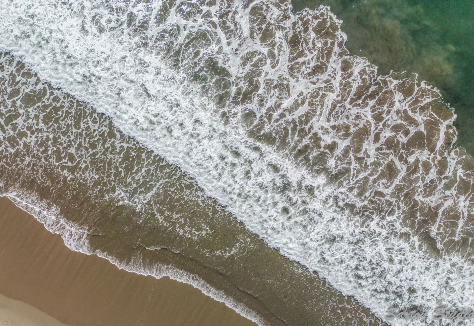 Drone shot of Pacific Ocean