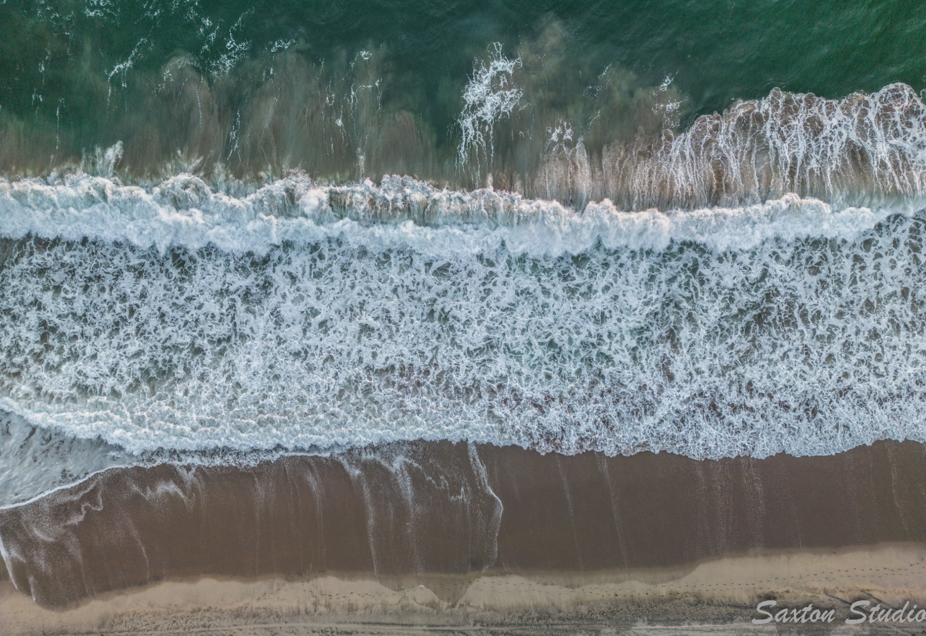 Drone shot of Pacific Ocean