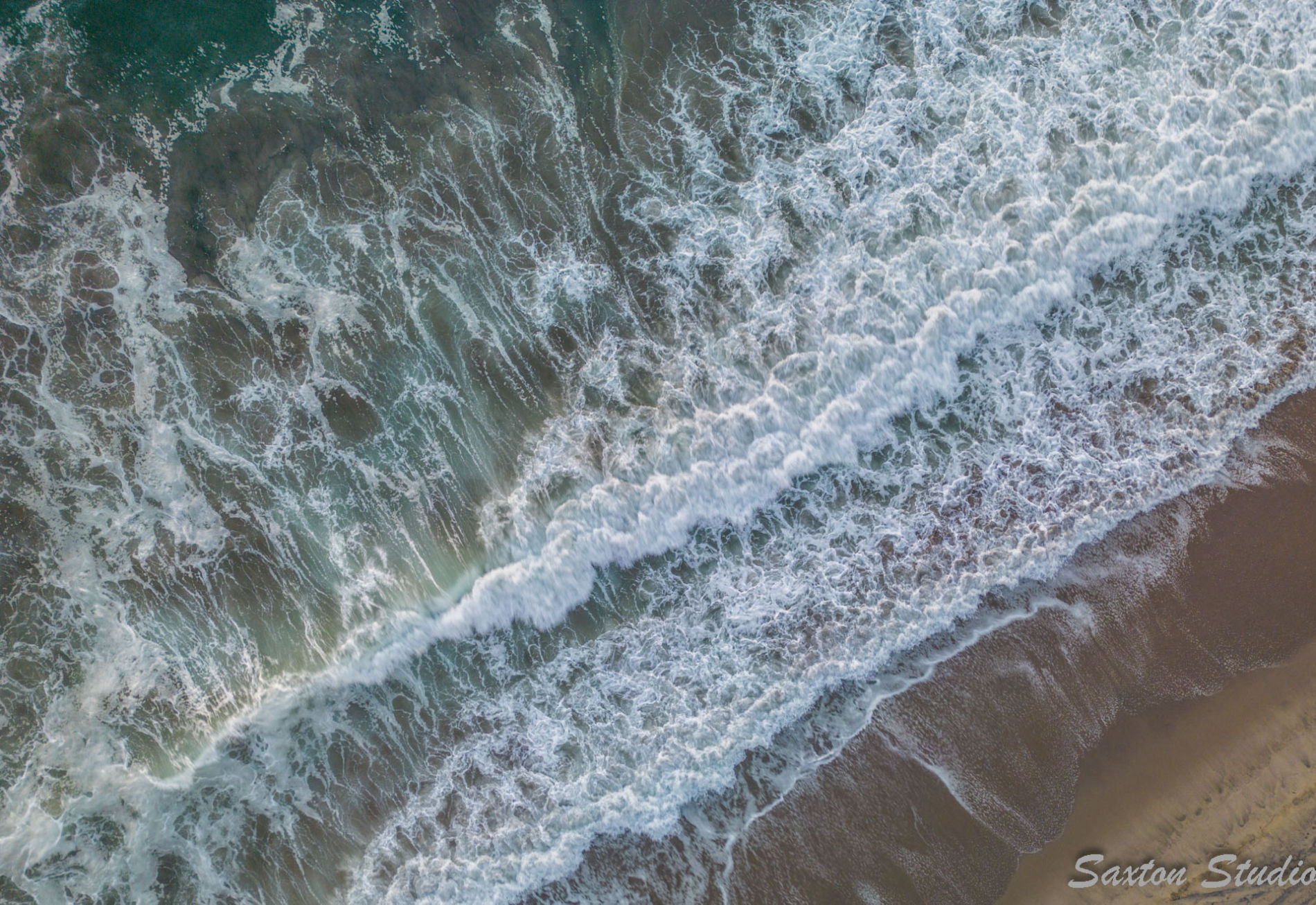 Drone shot of Pacific Ocean